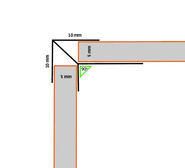 Profil colț exterior ascuțit pentru panou 5 mm, negru mat (LN-LT-5519) [1]